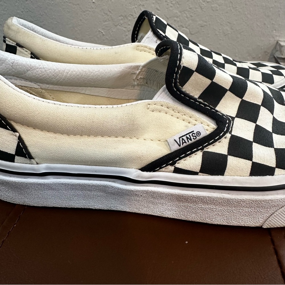 Vans Black and White Checkerboard Slip-Ons - Picture 5 of 6